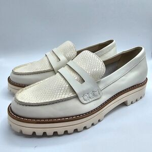 Dolce Vita Austyn Loafers Ivory Snake Print Stella Women's Size 6